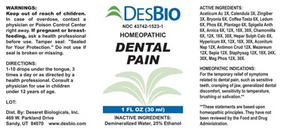 Dental Pain (Dsrt0758 Dental Pain)